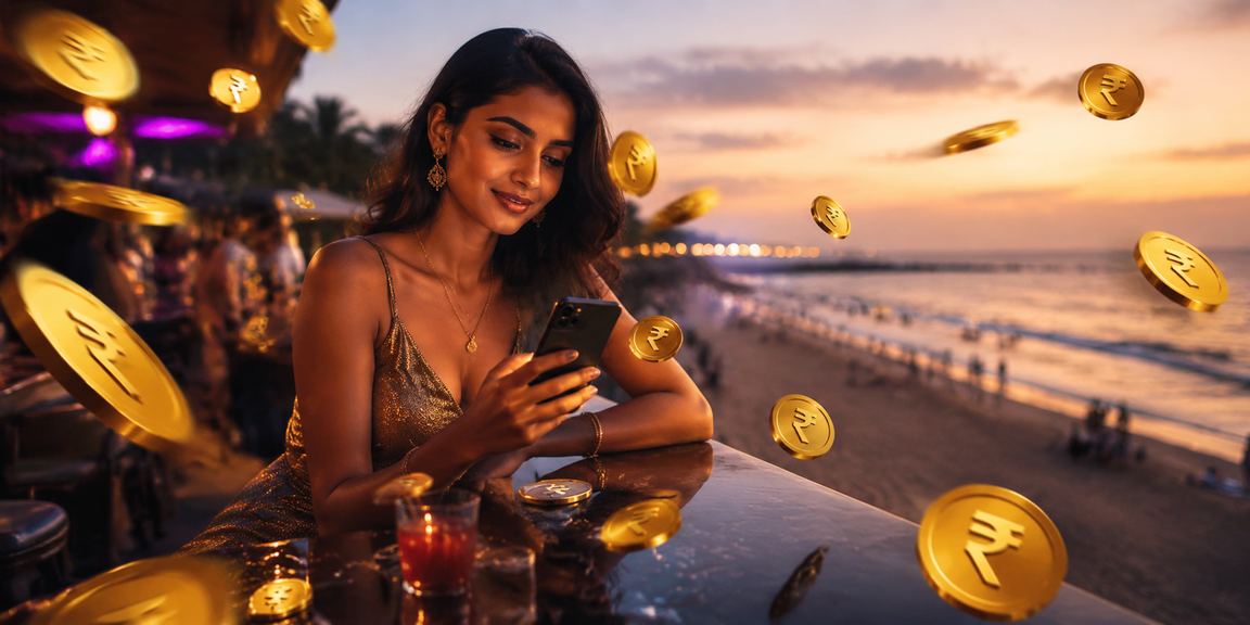 Mobile user placing live cricket bets in India